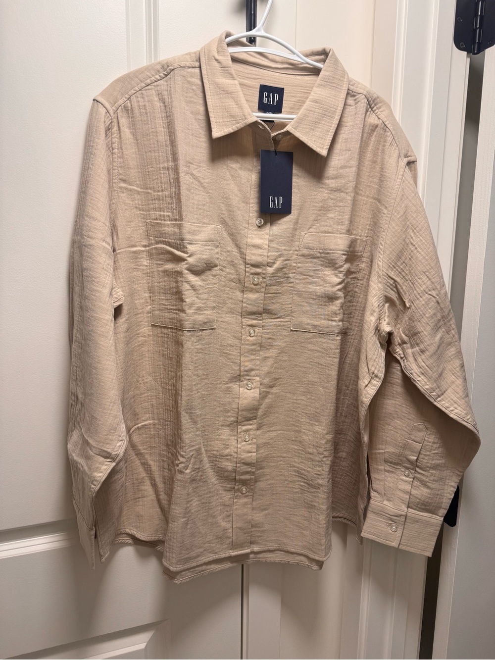 GAP Neutral Tan Collared Shirt